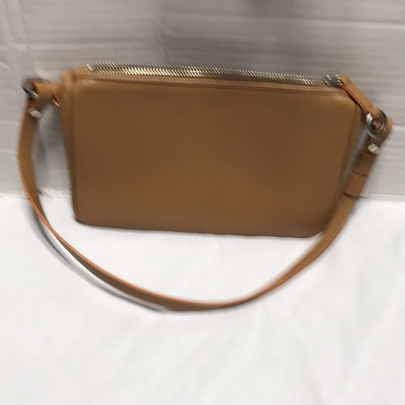 Ann Taylor mini leather handbag with top zipper - Picture 1 of 5